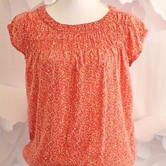 LOFT Tops - Ann Taylor LOFT Floral Blouson Peasant Blouse